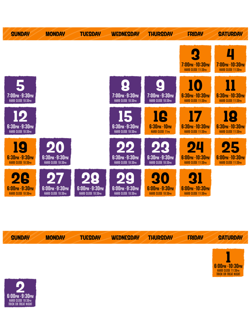 The Great Pumpkin Trail 2025 Calendar